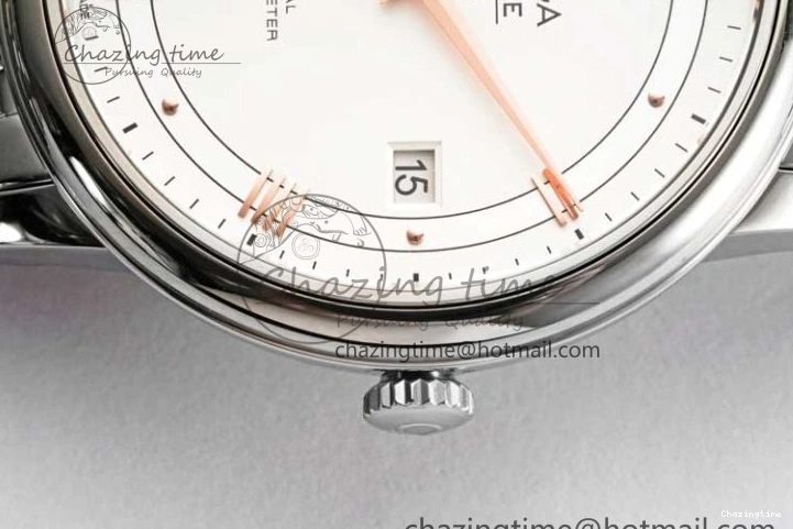 0107 Casual De Ville SS DIWF 1:1 Best Edition White Dial RG Markers on SS Bracelet MIYOTA 7847